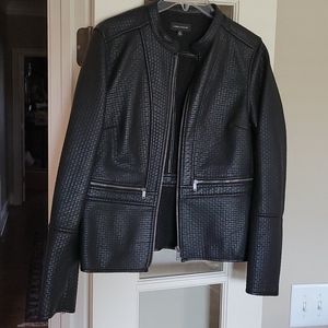 Cool fitted leather  blazer /jacket. NWOT